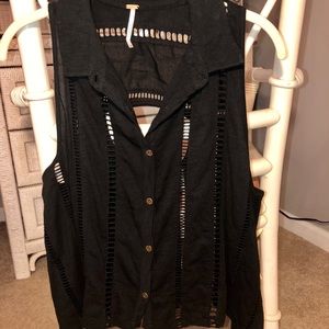 NWOT Free People Button tank top